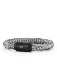 AK-B-POR-08-Akitsune-Portus-Nautical-Rope-Bracelet-Matte-Black-Gray-Front