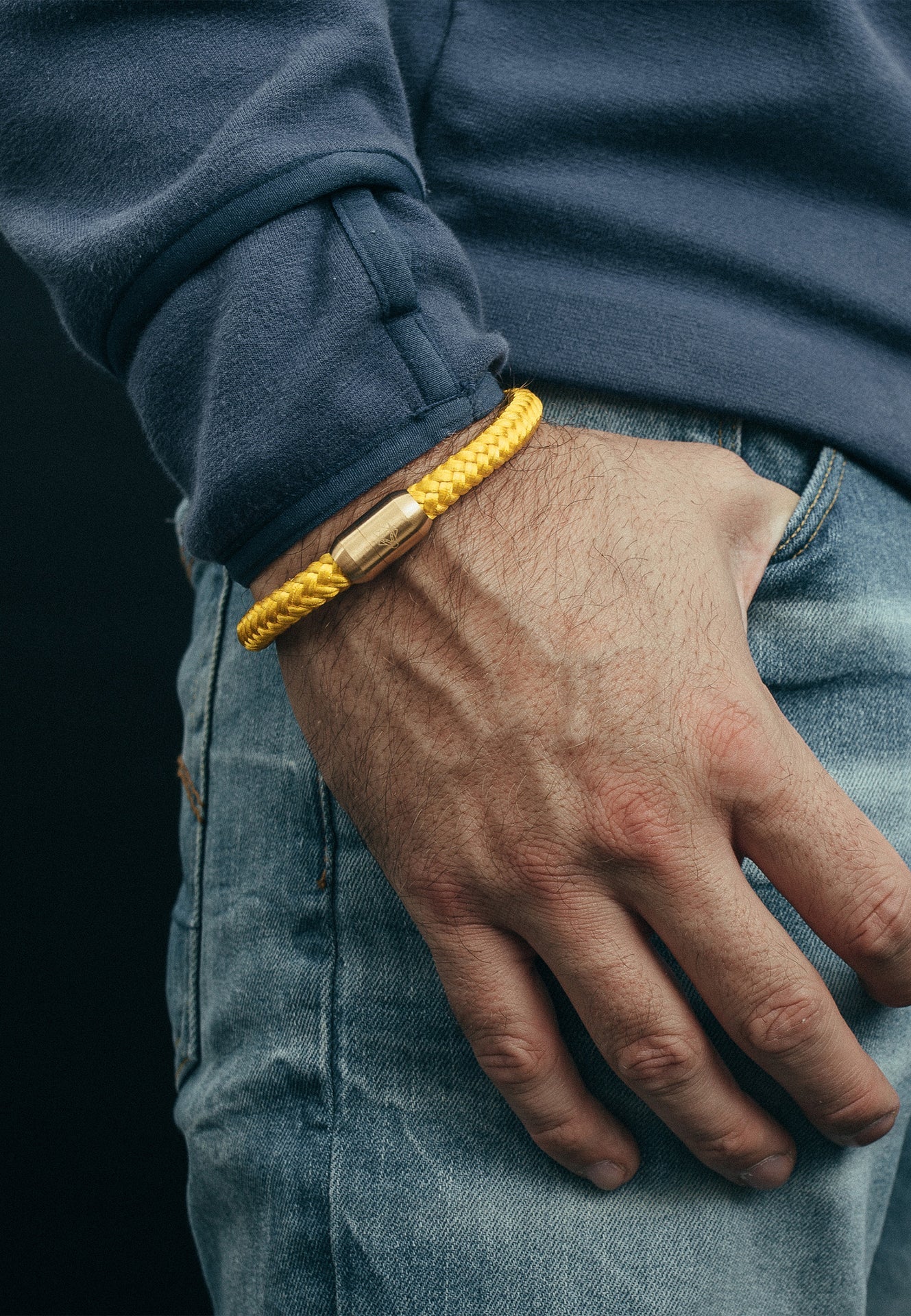 AK-B-POR-09-Akitsune-Nautical-Rope-Bracelet-Gold-Yellow-Model