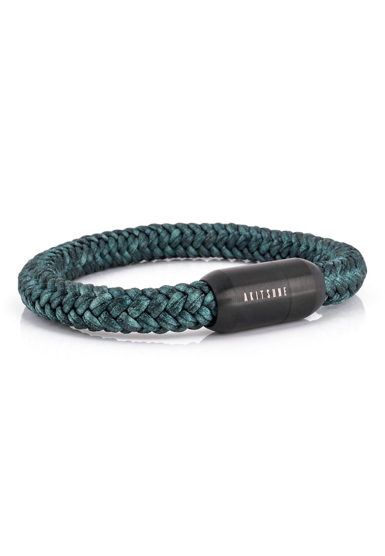 AK-B-POR-11-Akitsune-Portus-Nautical-Rope-Bracelet-Matte-Black-Green