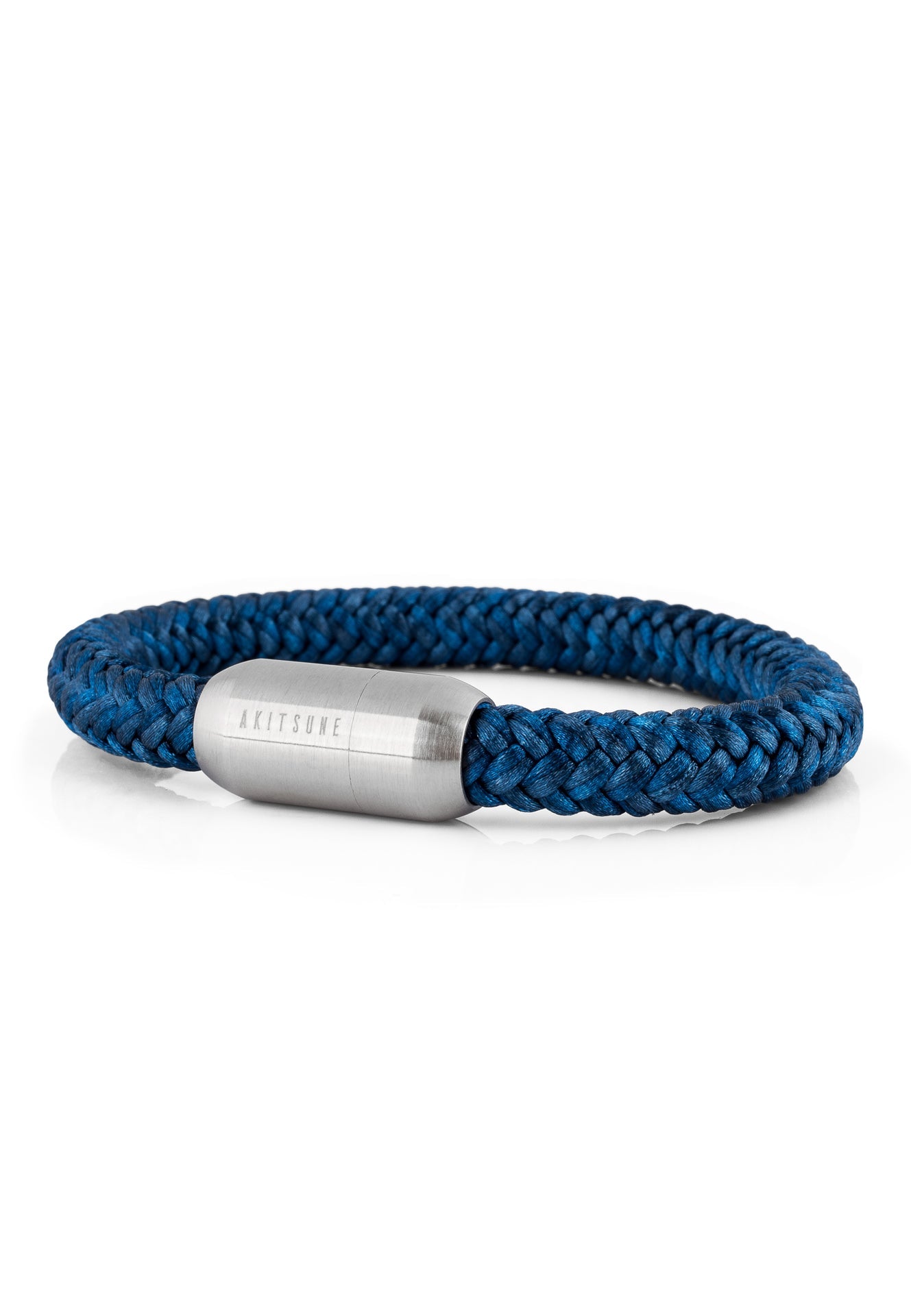 AK-B-POR-14-Akitsune-Portus-Nautical-Rope-Braclet-Matte-Silver-Navyblue