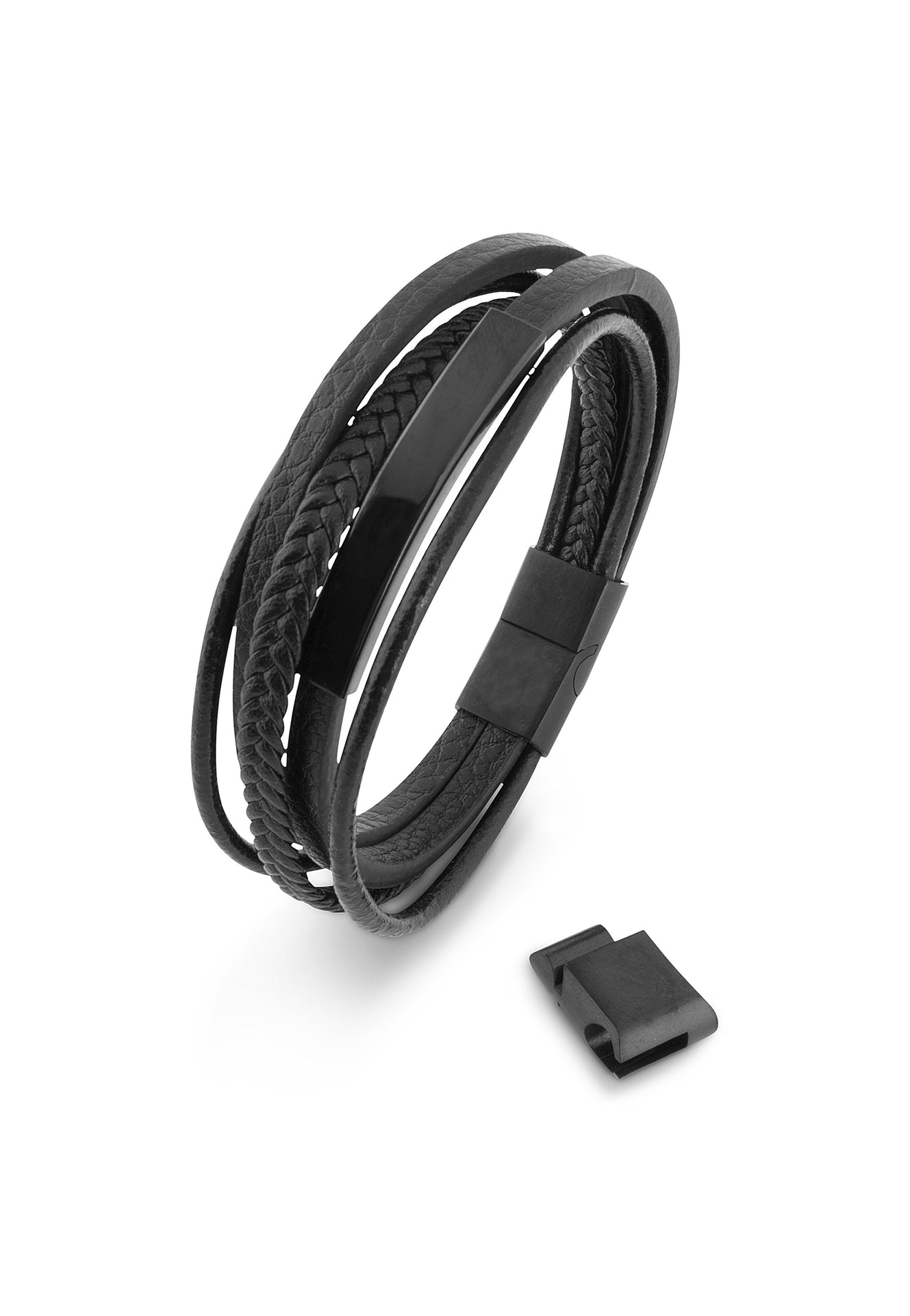 AK-B-PUN-01-Akitsune-Punisher-Synthetic-Leather-Bracelet-Matte-Black-BlacksdJOxQXjCH2A5