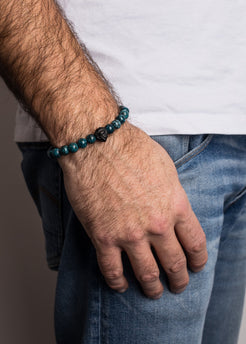 AK-B-REG-07-Akitsune-Regis-Beaded-Bracelet-Mens-Beads-Lion-Blue-Marble