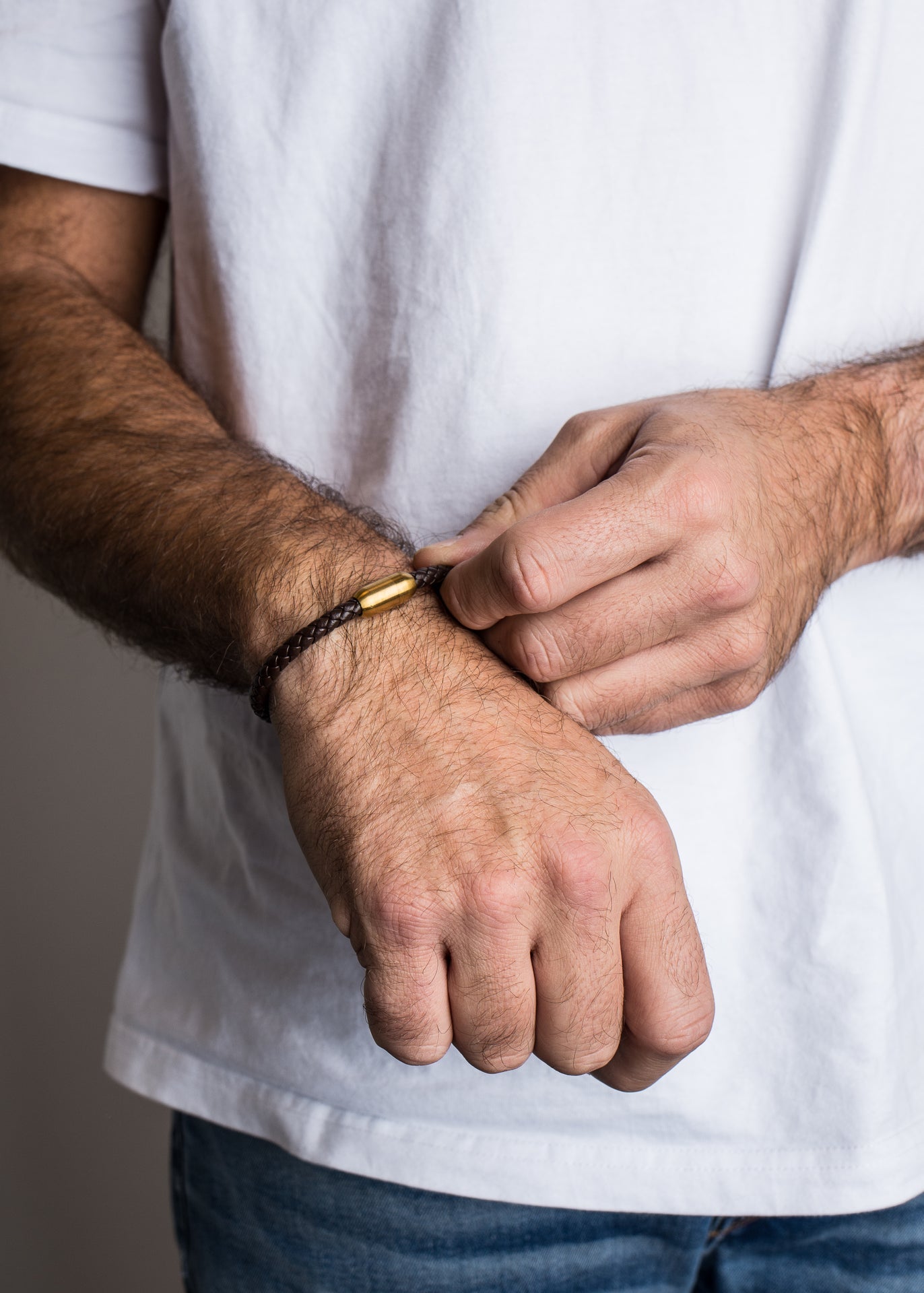 AK-B-SIL-03-Silva-Leather-Bracelet-Gold-Brown-Model