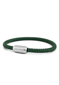 AK-B-SILV-19-Akitsune-Silva-Nylon-Bracelet-Silver-Green-Side