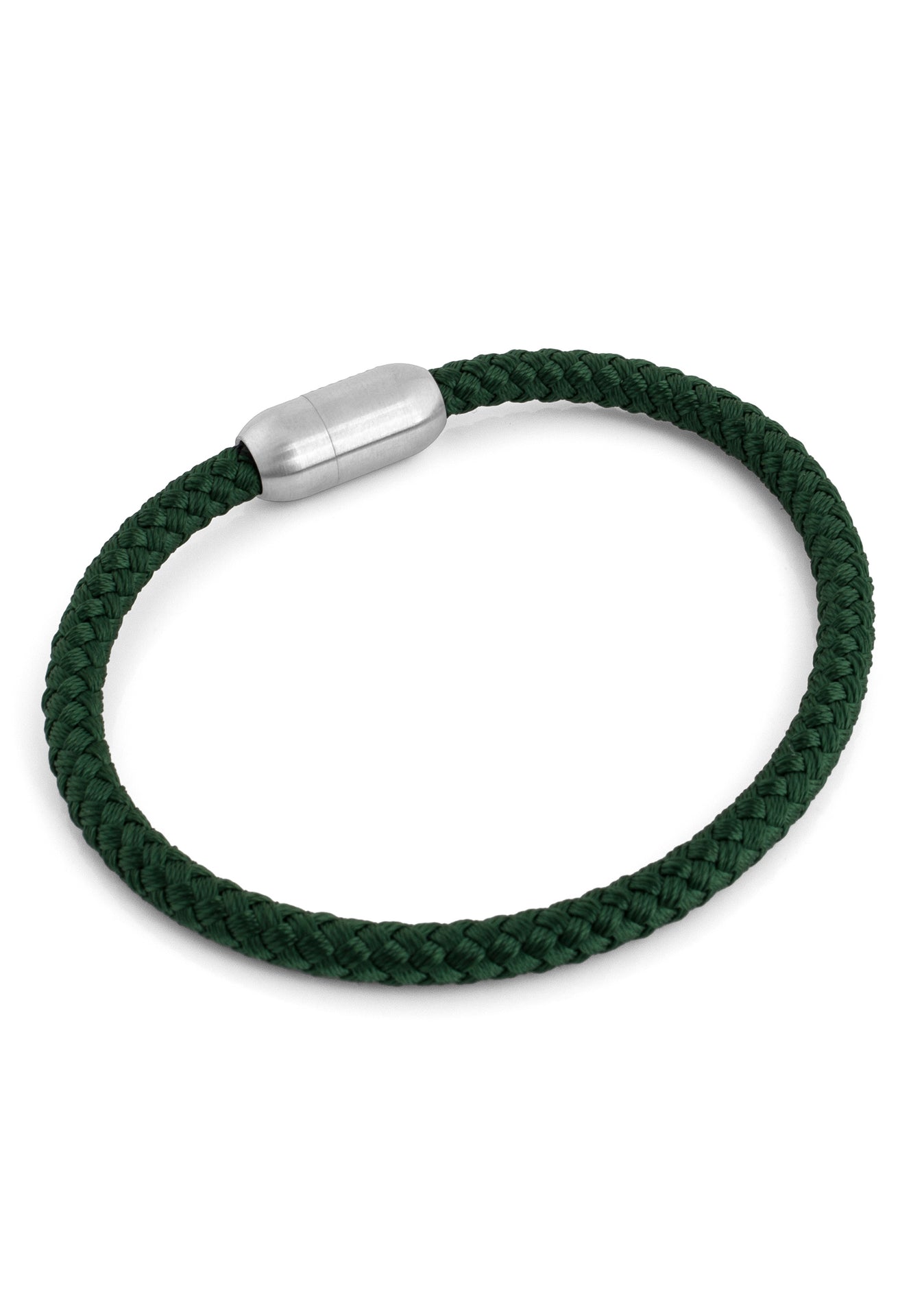 AK-B-SILV-19-Akitsune-Silva-Nylon-Bracelet-Silver-Green
