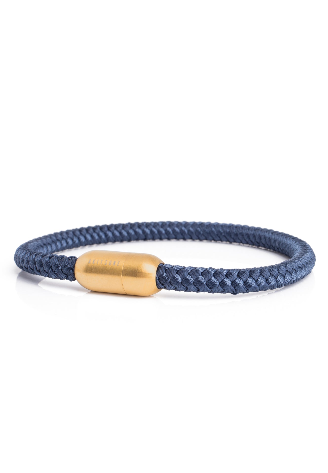 AK-B-SILV-20-Akitsune-Silva-Nylon-Bracelet-Gold-Navyblue