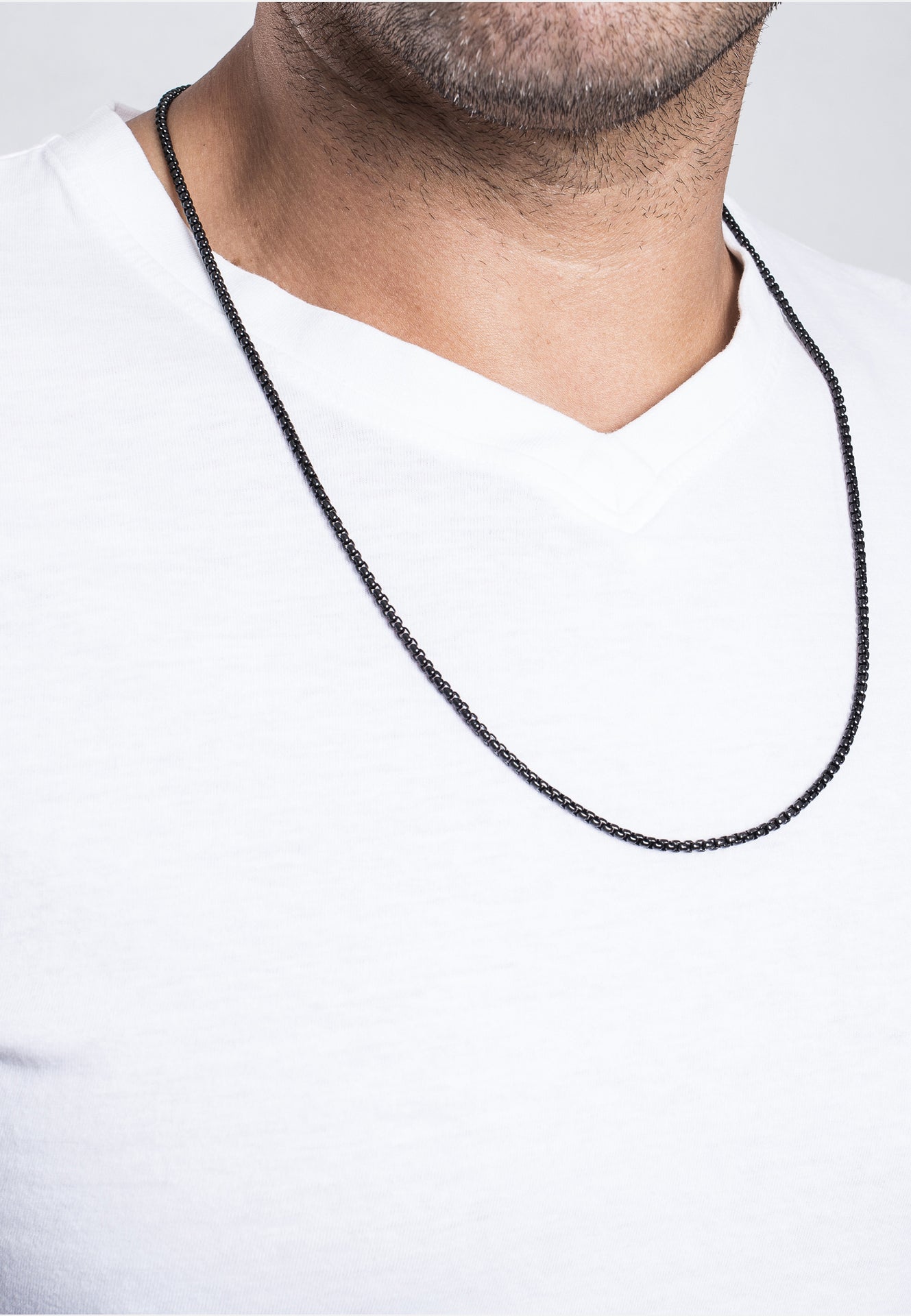 AK-C-BA-03-Akitsune-Baca-Chain-Box-Squared-Rolo-Matte-Black-70cm-Model