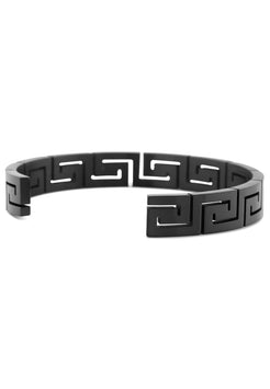 AK-CB-ARG-01-Argius-Meander-Bangle-Matte-Black-Open