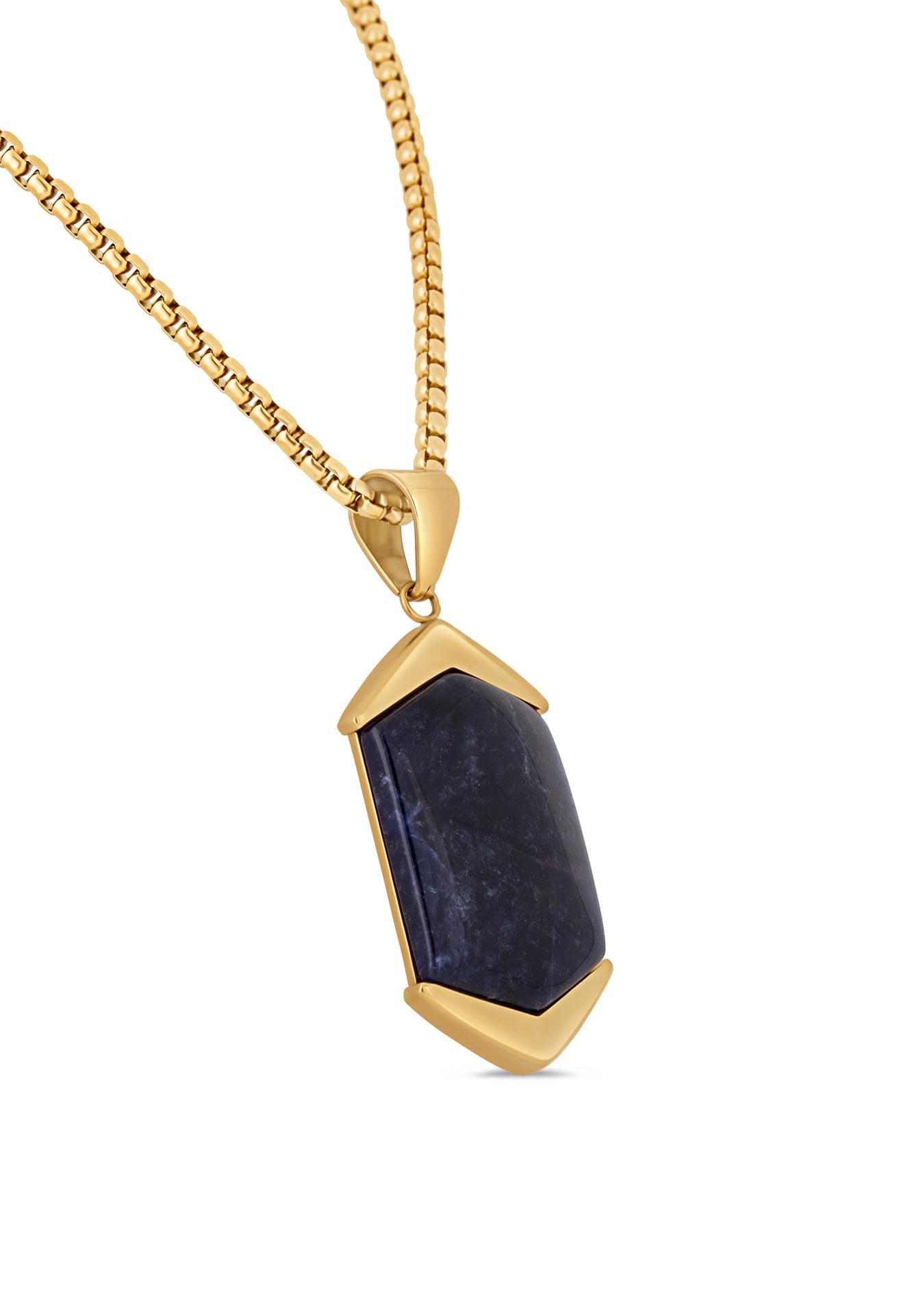 Akitsune-Abyssum-Pendant-Gold-Blue-Vein-Stone-Side