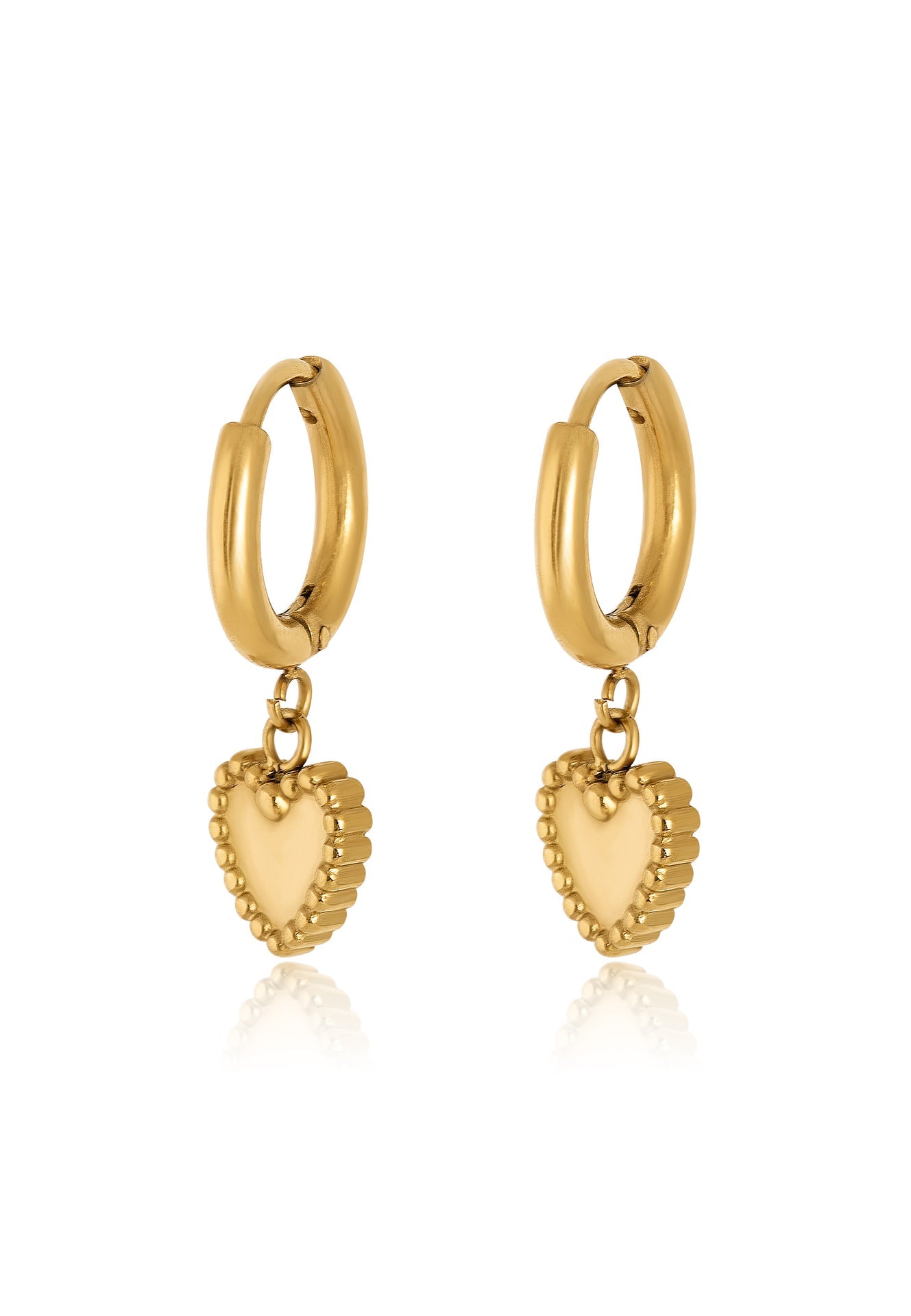 Akitsune-Adoration-Heart-Earring-Gold