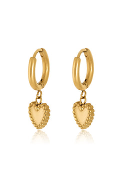 Akitsune-Adoration-Heart-Earring-Gold