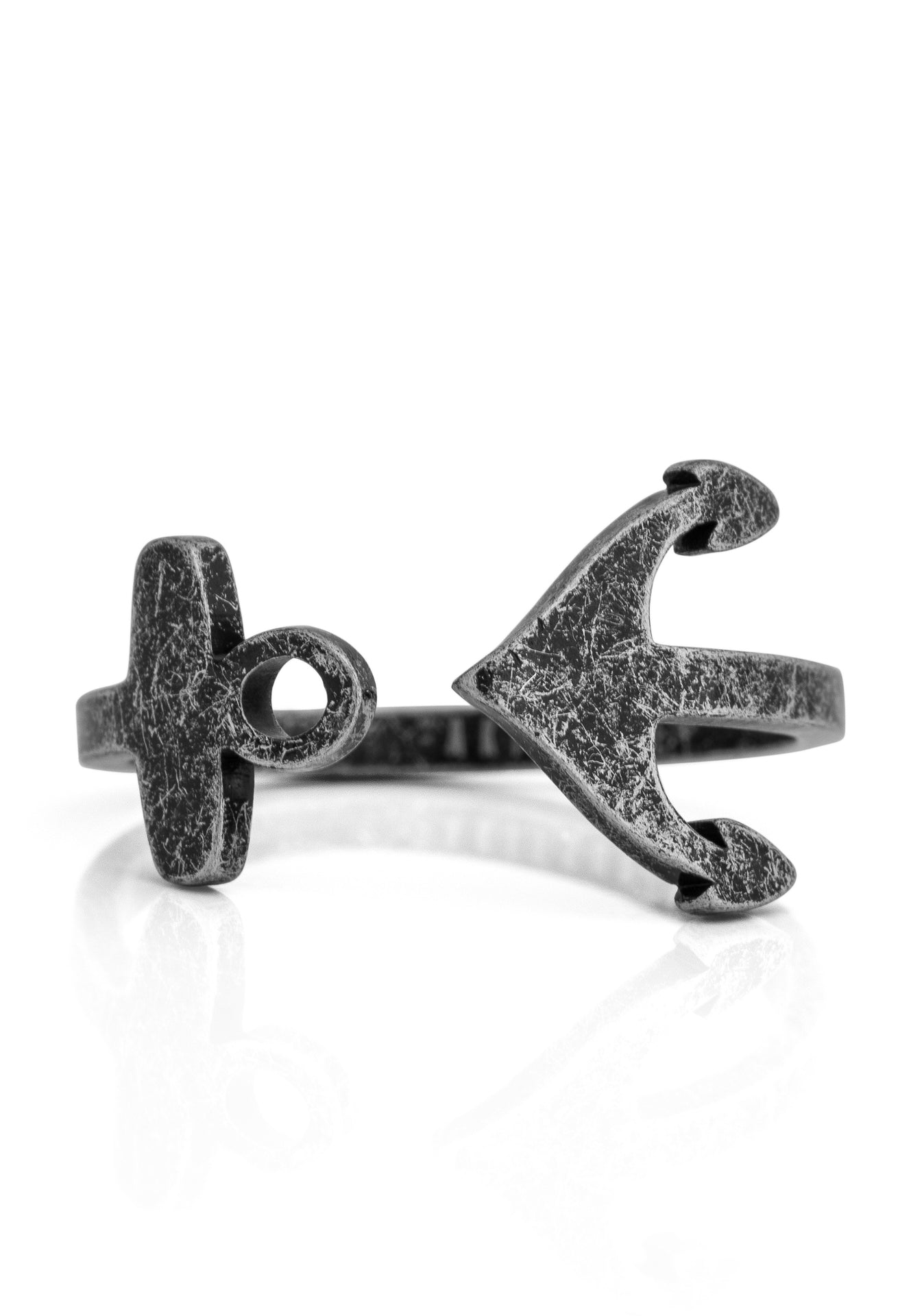 Akitsune-Anchor-Ring-Adjustable-Size-Antique-Silver-Front