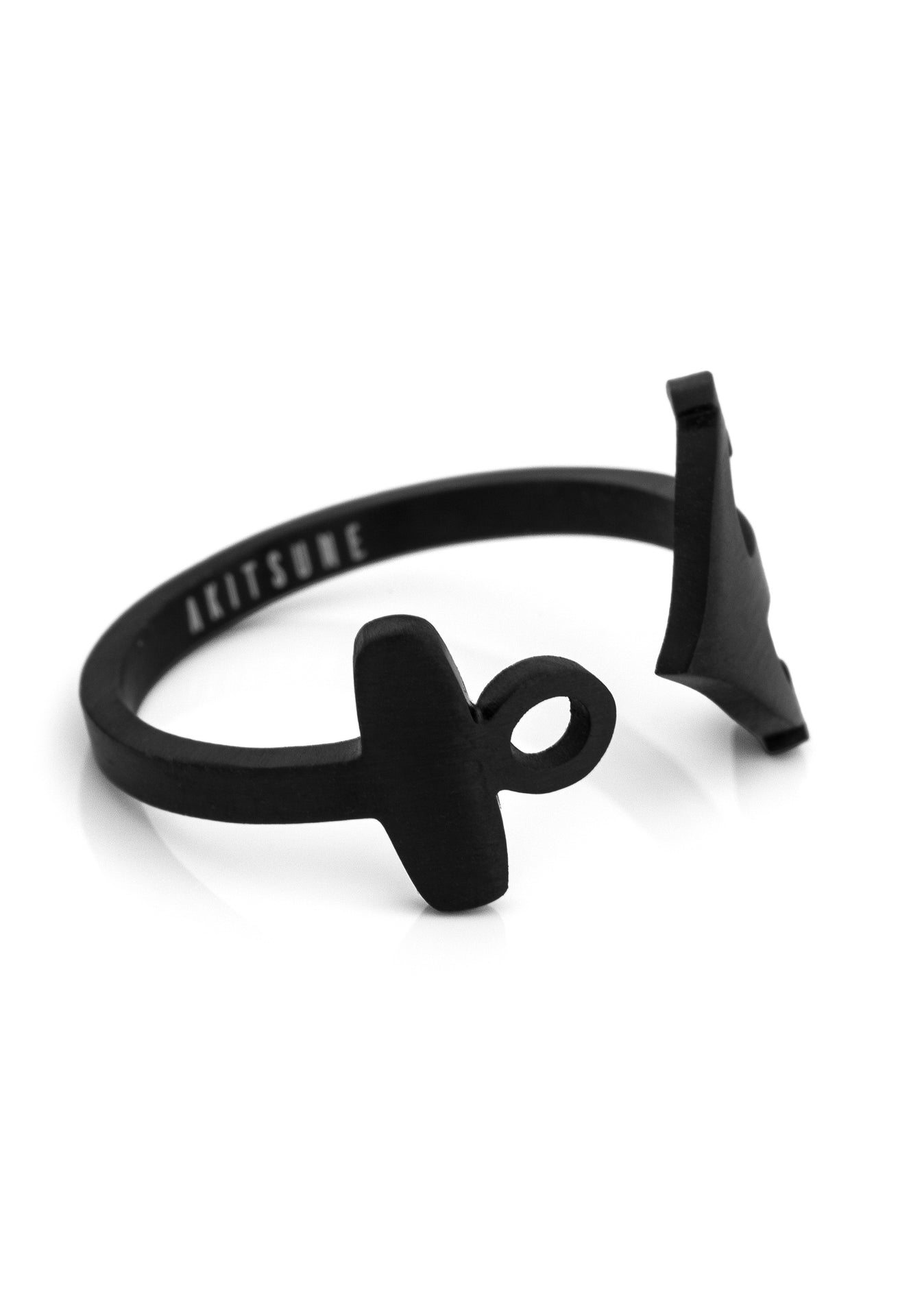 Akitsune-Anchor-Ring-Adjustable-Size-Matte-Black-Flat-Side-2
