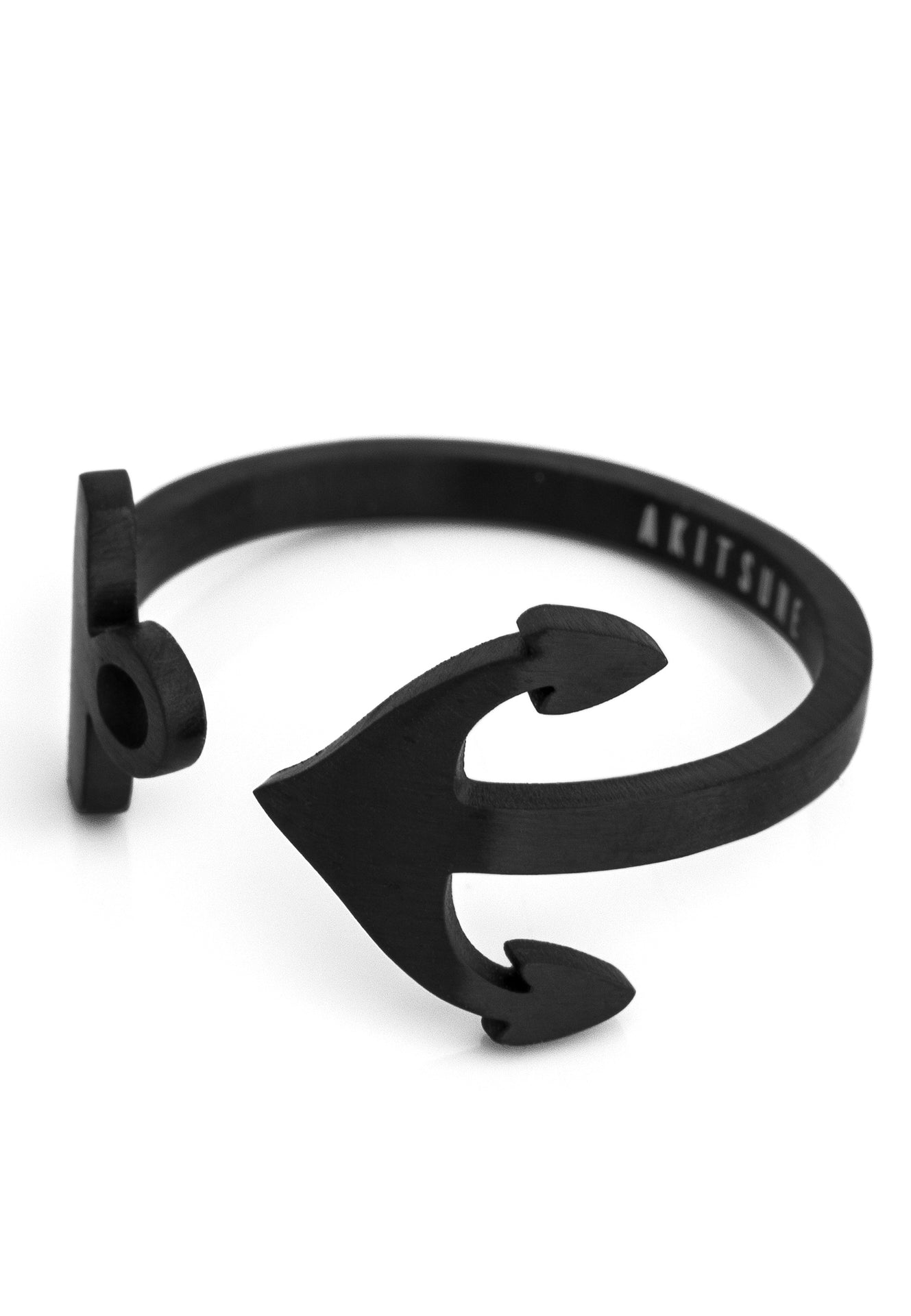 Akitsune-Anchor-Ring-Adjustable-Size-Matte-Black-Flat-Side
