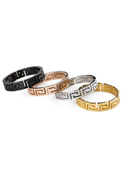 Akitsune Argius Ring | Elegante damesring met Grieks ornamentpatroon | Designring voor vrouwen en mannen, roestvrij staal, filigraan Meander, Roestvrij staal Akitsune Argius Ring | Elegante damesring met Grieks ornamentpatroon | Designring voor vrouwen en mannen, roestvrij staal, filigraan Meander, Roestvrij staal