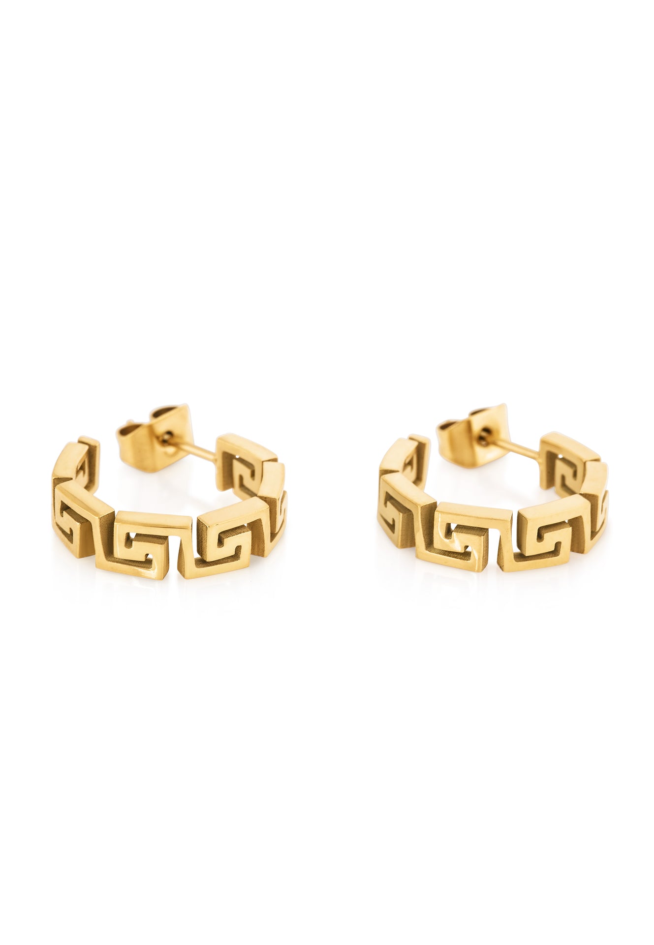 Akitsune-Argius-Meander-Earring-Gold-Womens-Flat