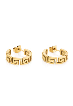 Akitsune-Argius-Meander-Earring-Gold-Womens-Flat