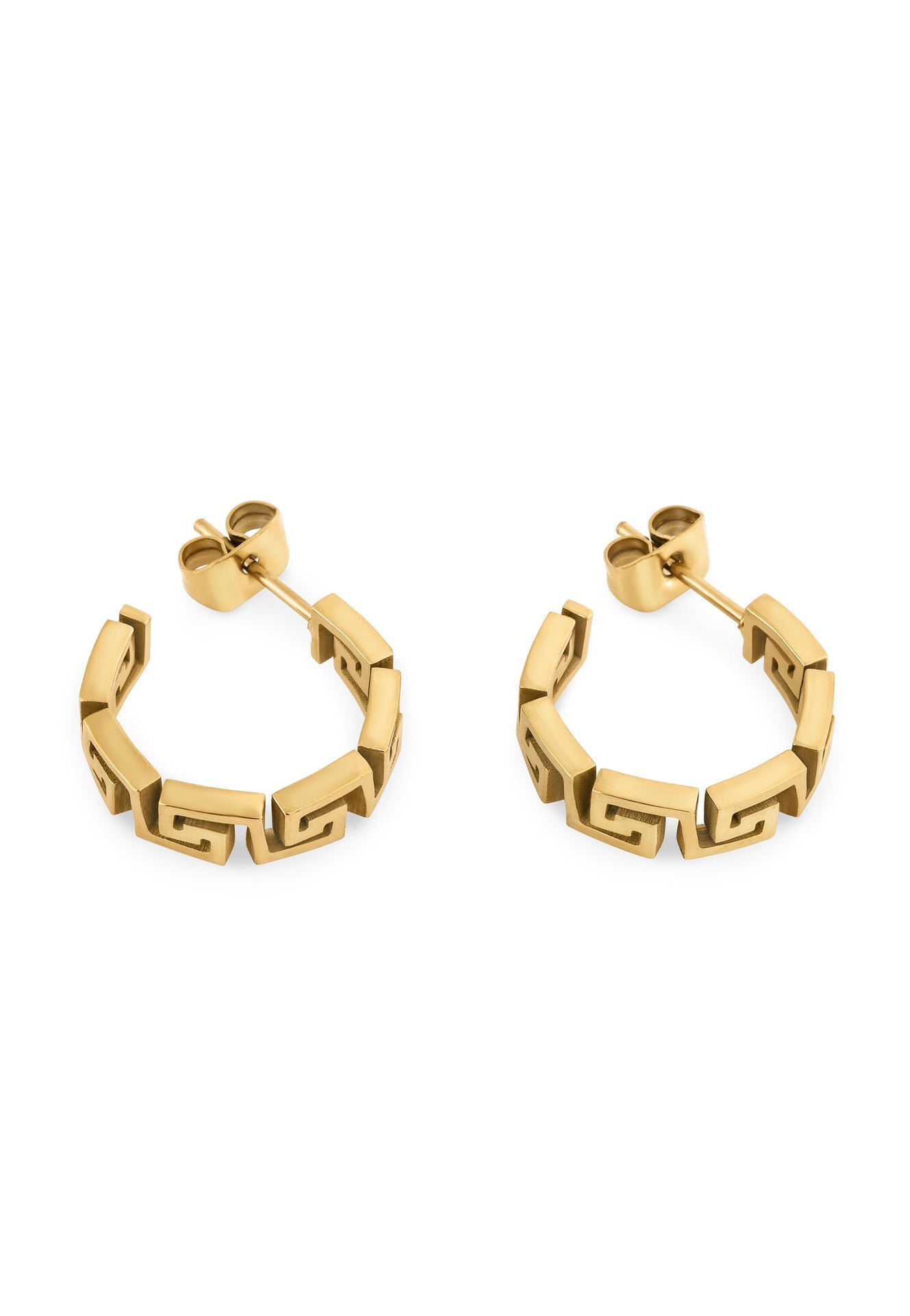Akitsune-Argius-Meander-Earring-Gold-Womens