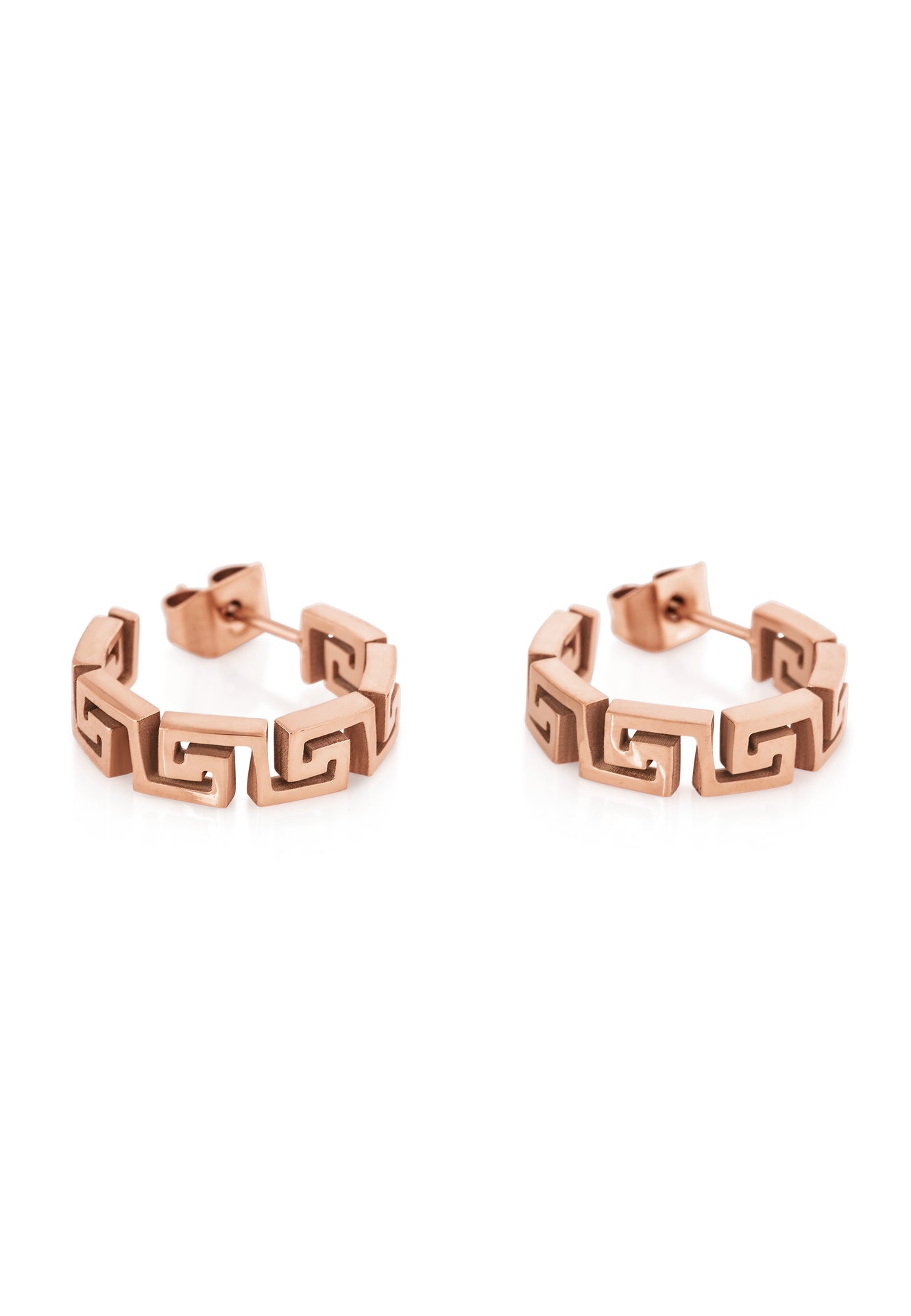 Akitsune-Argius-Meander-Earring-Rose-Gold-Womens-Flat