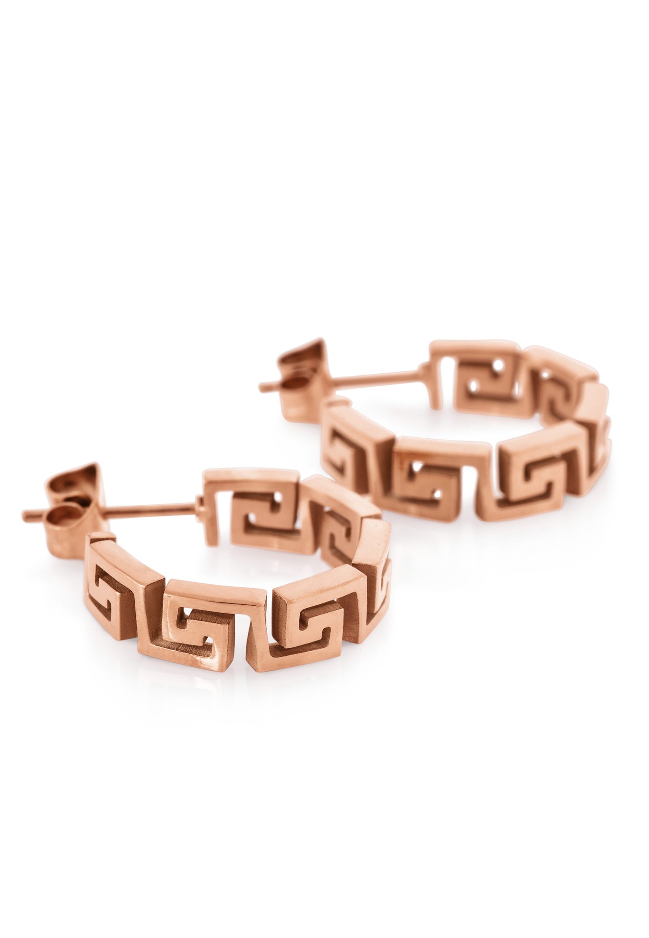 Akitsune-Argius-Meander-Earring-Rose-Gold-Womens-Side