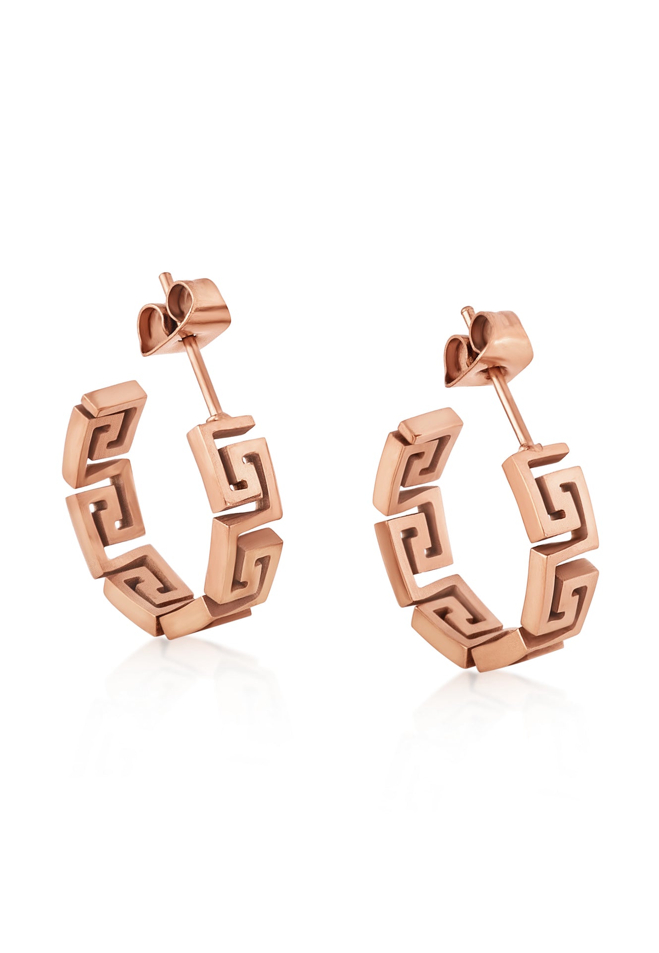 Akitsune-Argius-Meander-Earring-Rose-Gold