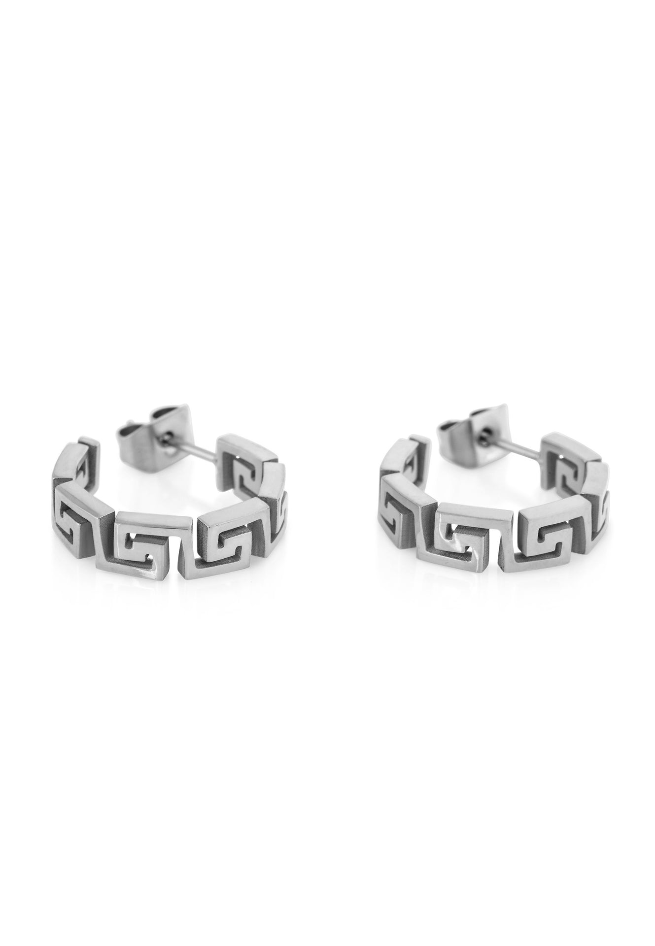Akitsune-Argius-Meander-Earring-Silver-Womens-Flat