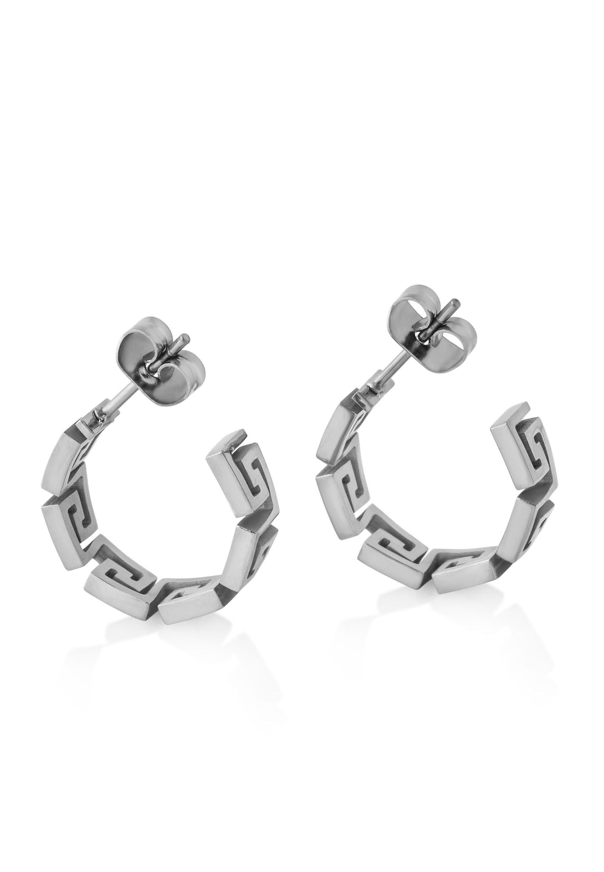 Akitsune-Argius-Meander-Earring-Silver-Womens-Side-2