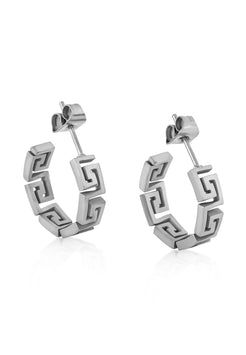 Akitsune-Argius-Meander-Earring-Silver