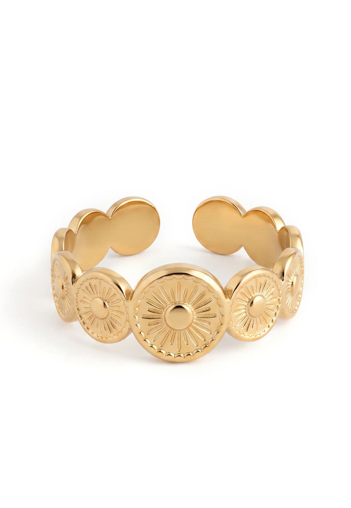 Akitsune Aria ring in gold tone