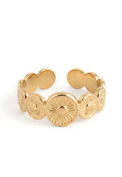 Akitsune Aria ring in gold tone