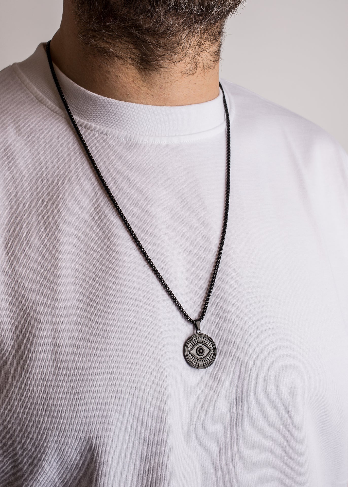 Akitsune-Astra-Pendant-Necklace-Matte-Black-70-cm-All-seeing-eye-1