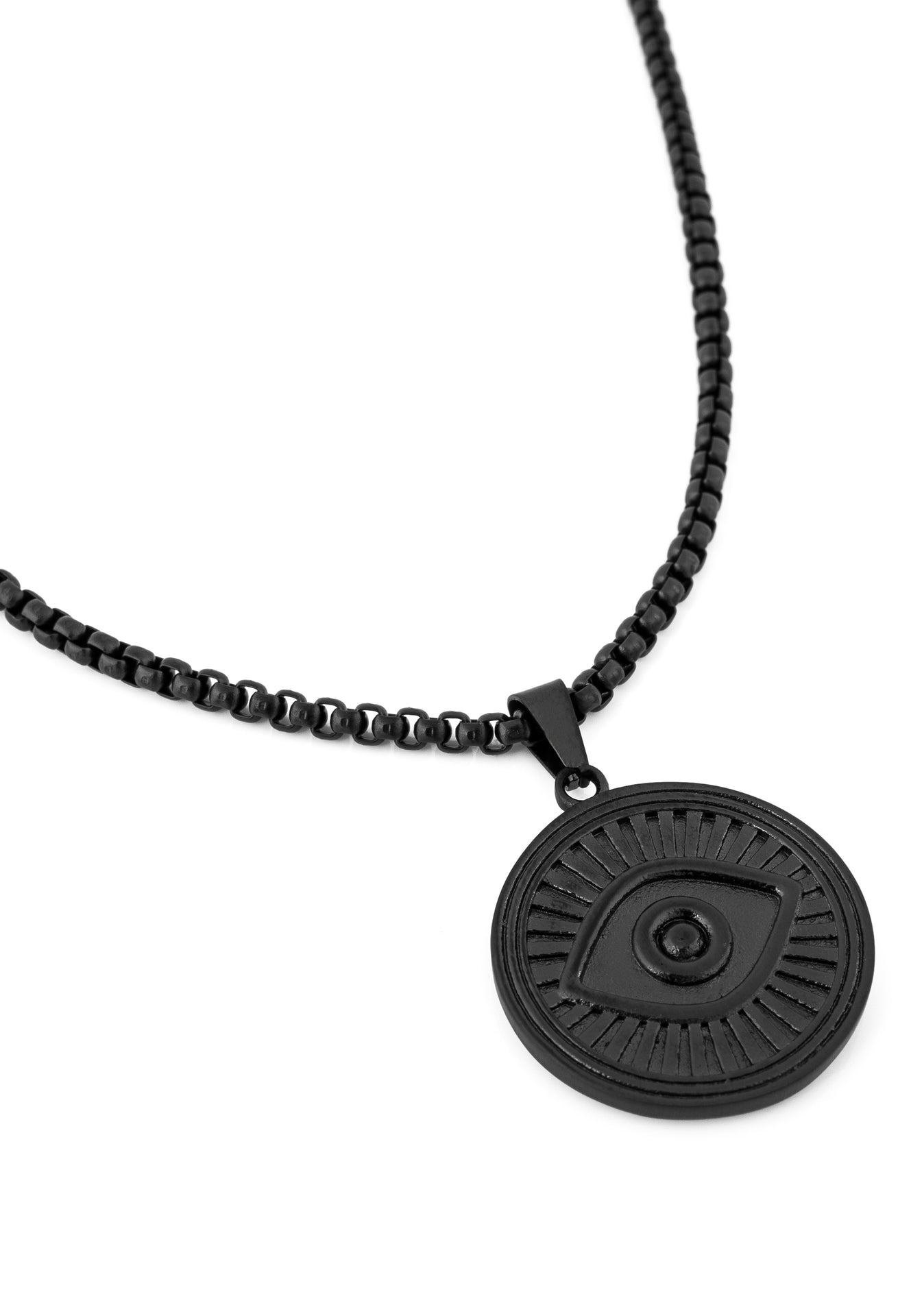 Akitsune-Astra-Pendant-Necklace-Matte-Black-70-cm-All-seeing-eye-4