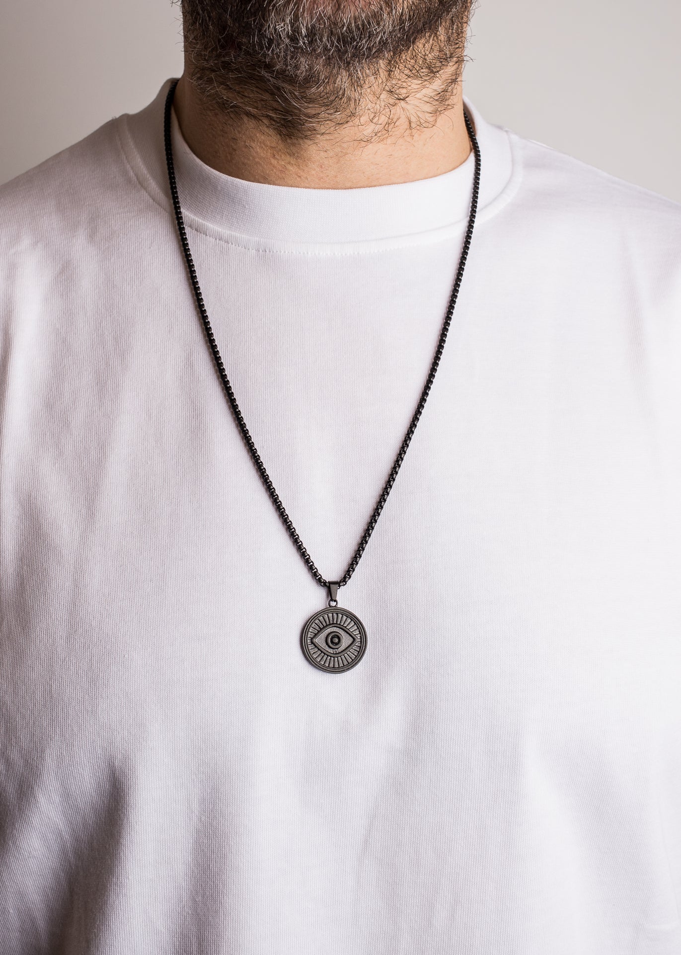 Akitsune-Astra-Pendant-Necklace-Matte-Black-70-cm-All-seeing-eye-5