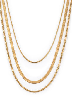 Akitsune Celestia Necklace Set gold tone