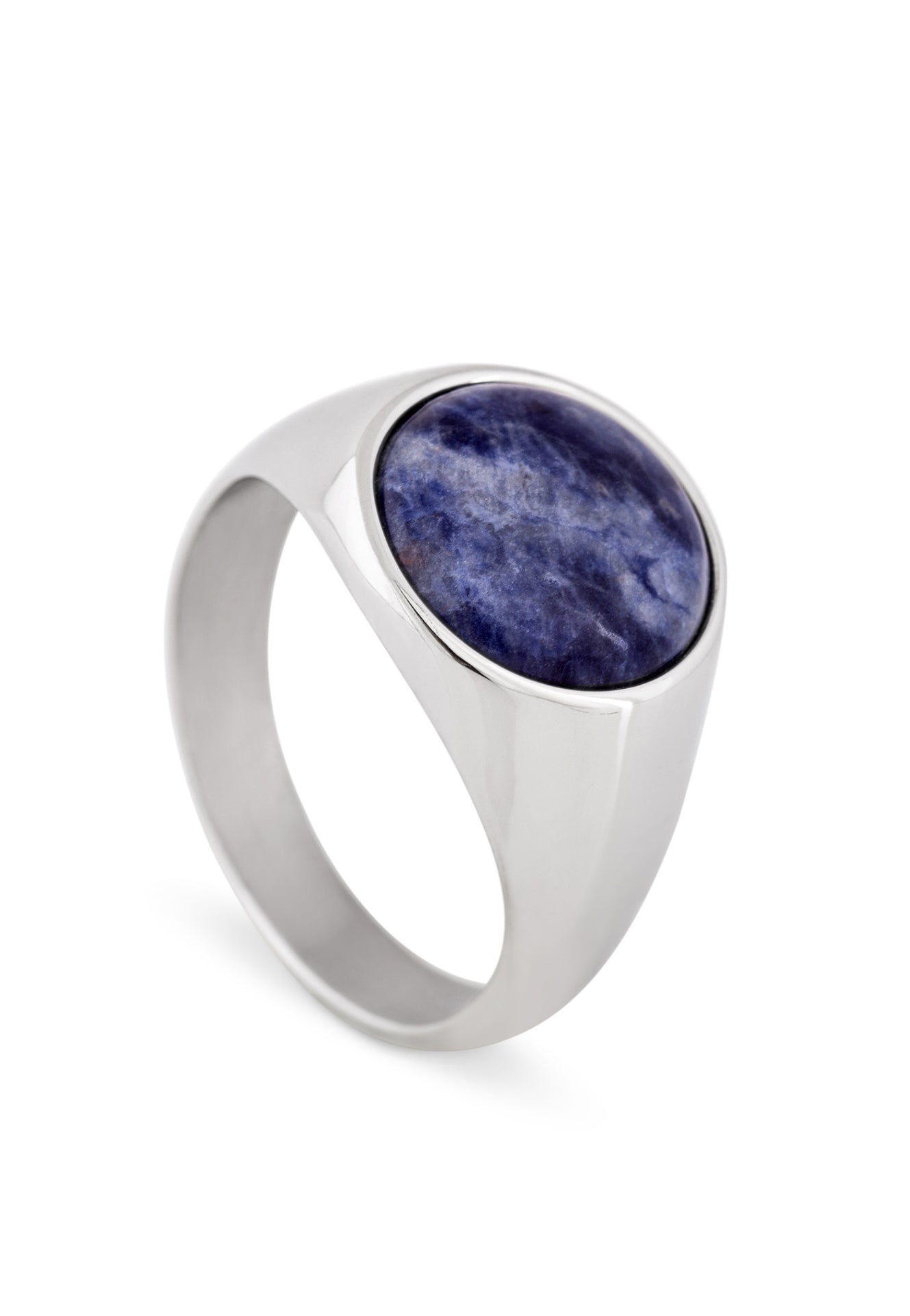 Akitsune-Coruscent-Ring-Silver-Sodalite-Men-Jewelry-Blue-2