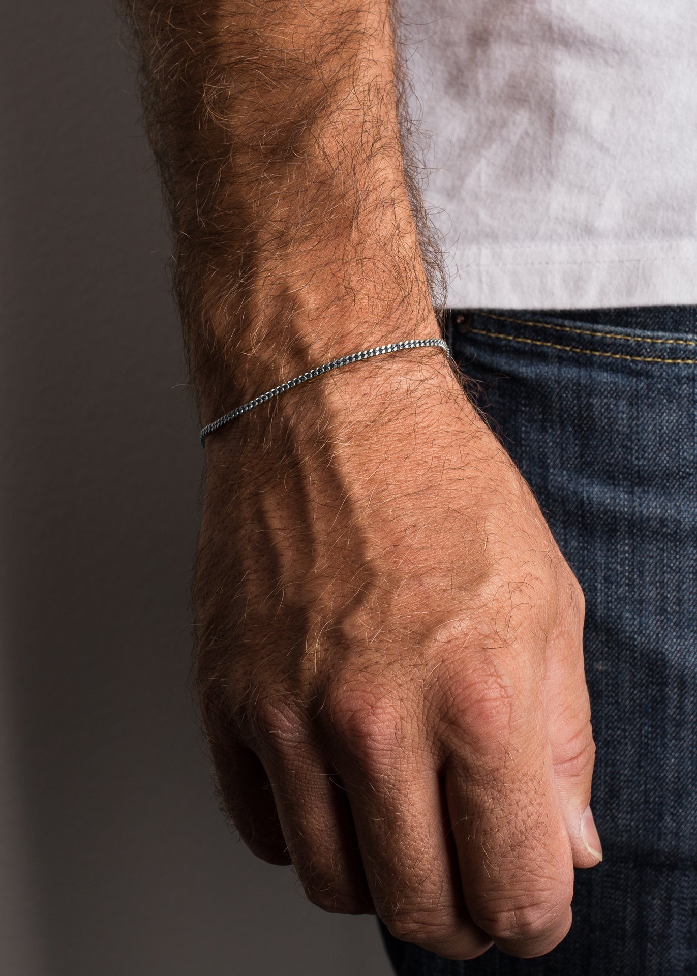 Akitsune-Cuban-Chain-Bracelet-Silver-Model-2mm-3