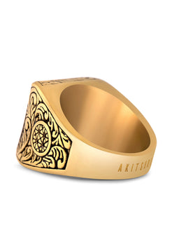 Akitsune-Floris-Ring-Gold-Back