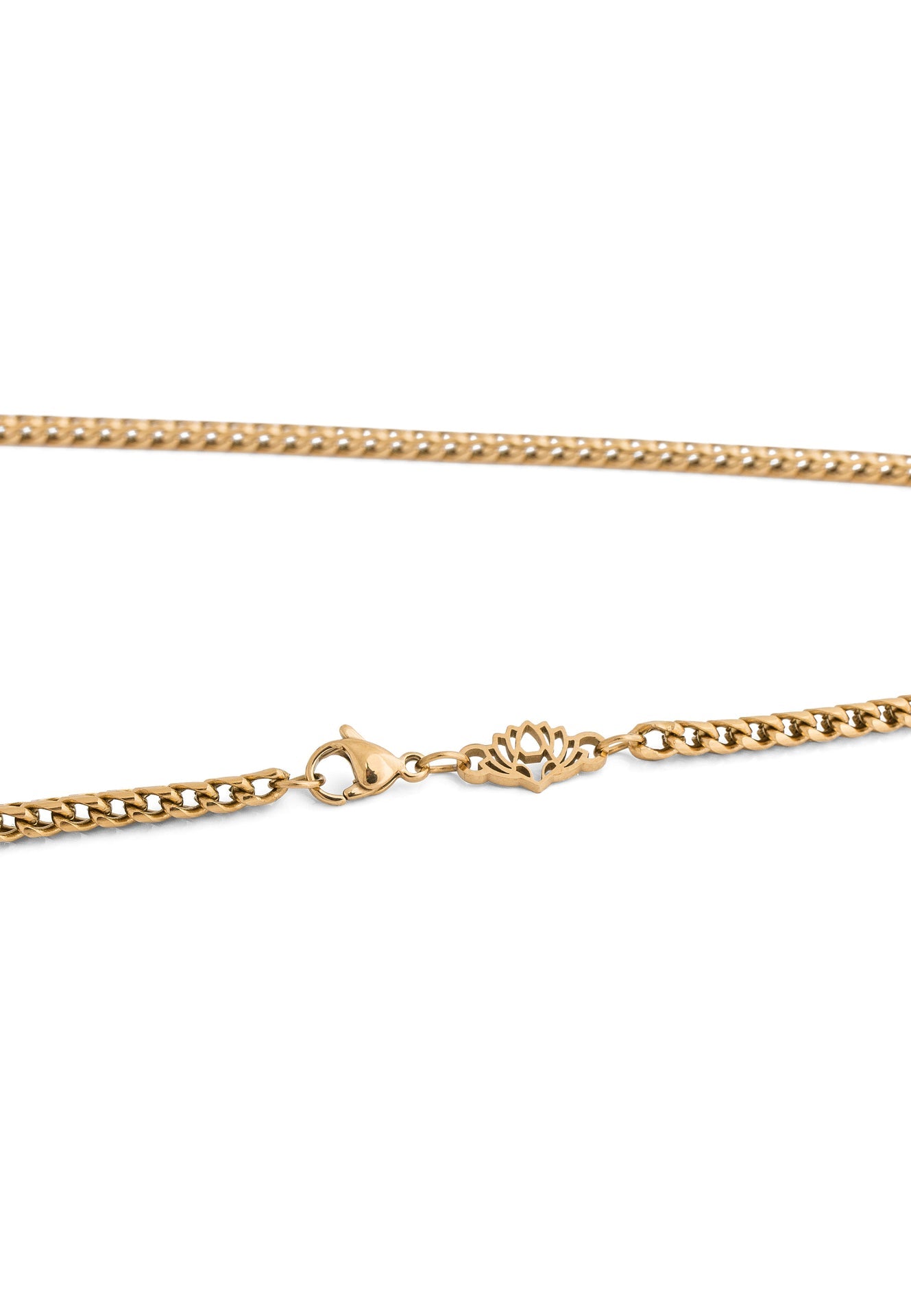 Akitsune-Franco-Necklace-Chain-Gold-3mm-Detail-Lobster-Clasp