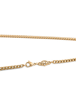 Akitsune-Franco-Necklace-Chain-Gold-3mm-Detail-Lobster-Clasp