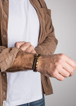 Akitsune-Gracilitas-Leather-Bracelet-Gold-Brown-1