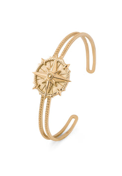 Akitsune-Guidance-Bangle-Gold-Compass-North-Star-1