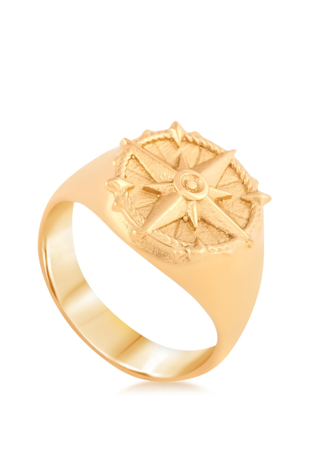 Akitsune-Guidance-Compass-Ring-Gold-Nautical-Sea-Map