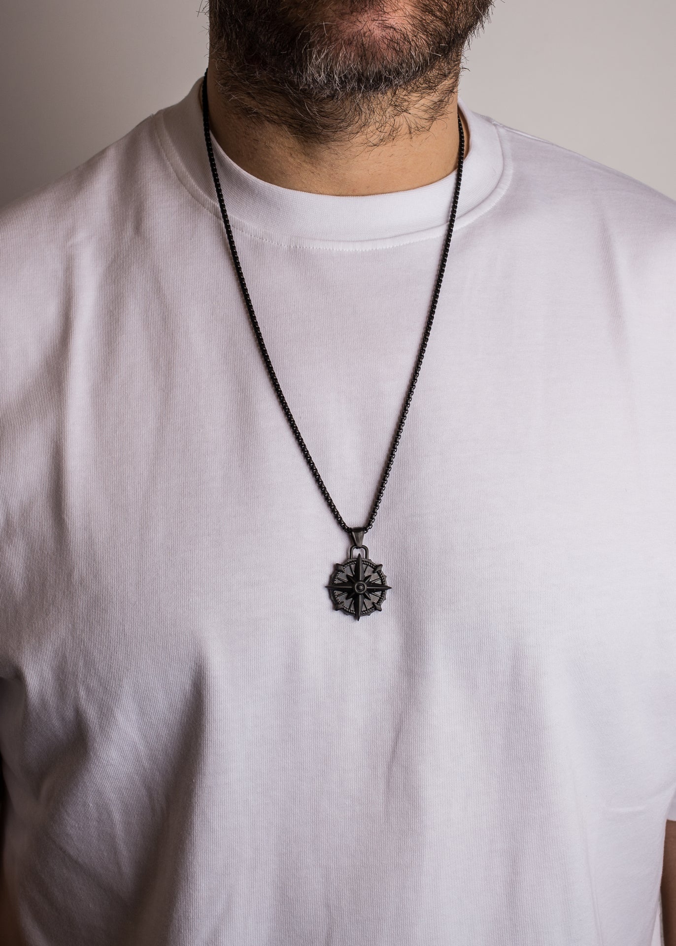 Akitsune-Guidance-Pendant-Black-North-Star-Compass-Necklace-1