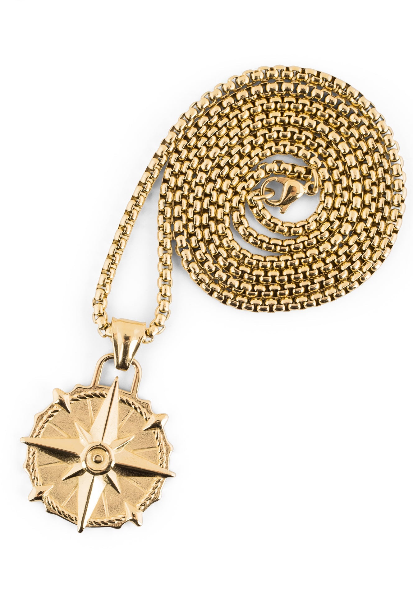 Akitsune-Guidance-Pendant-Gold-North-Star-Compass-Necklace-Full