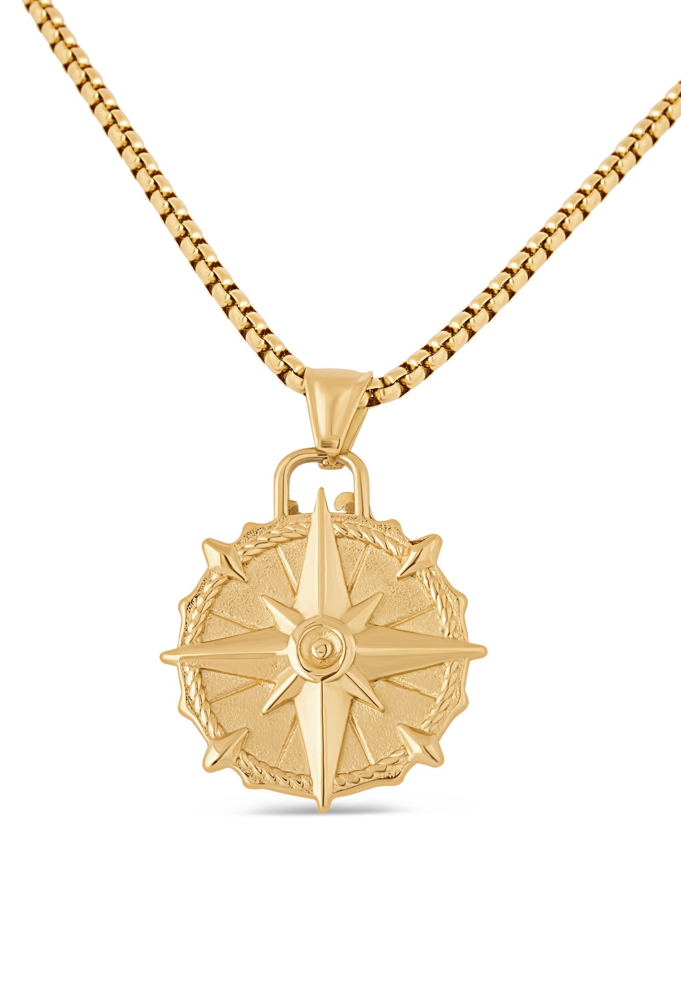 Akitsune-Guidance-Pendant-Gold-North-Star-Compass-Necklace