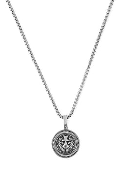 Akitsune-Imperator-Necklace-Antique-Silver-70-cm-Mens-Lion-Chain-Pendant-6
