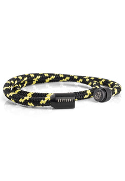 Akitsune-Mare-Nylon-Bracelet-Matte-Black-Black-Yellow-Nautical-Magnetic
