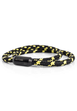 Akitsune-Mare-Nylon-Bracelet-Matte-Black-Black-Yellow-Side
