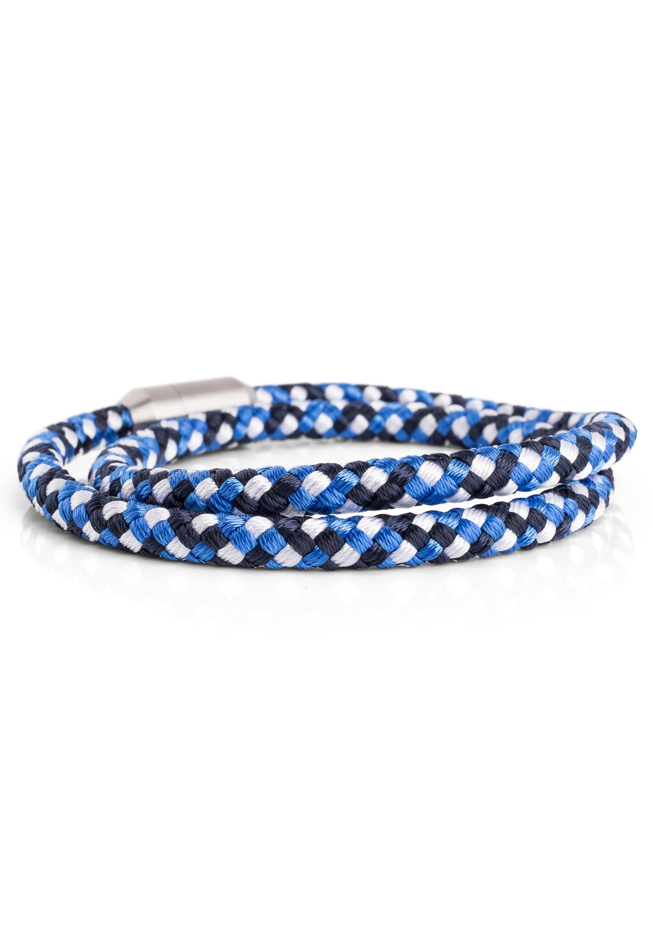 Akitsune-Mare-Nylon-Bracelet-Matte-Silver-Blue-White-Back