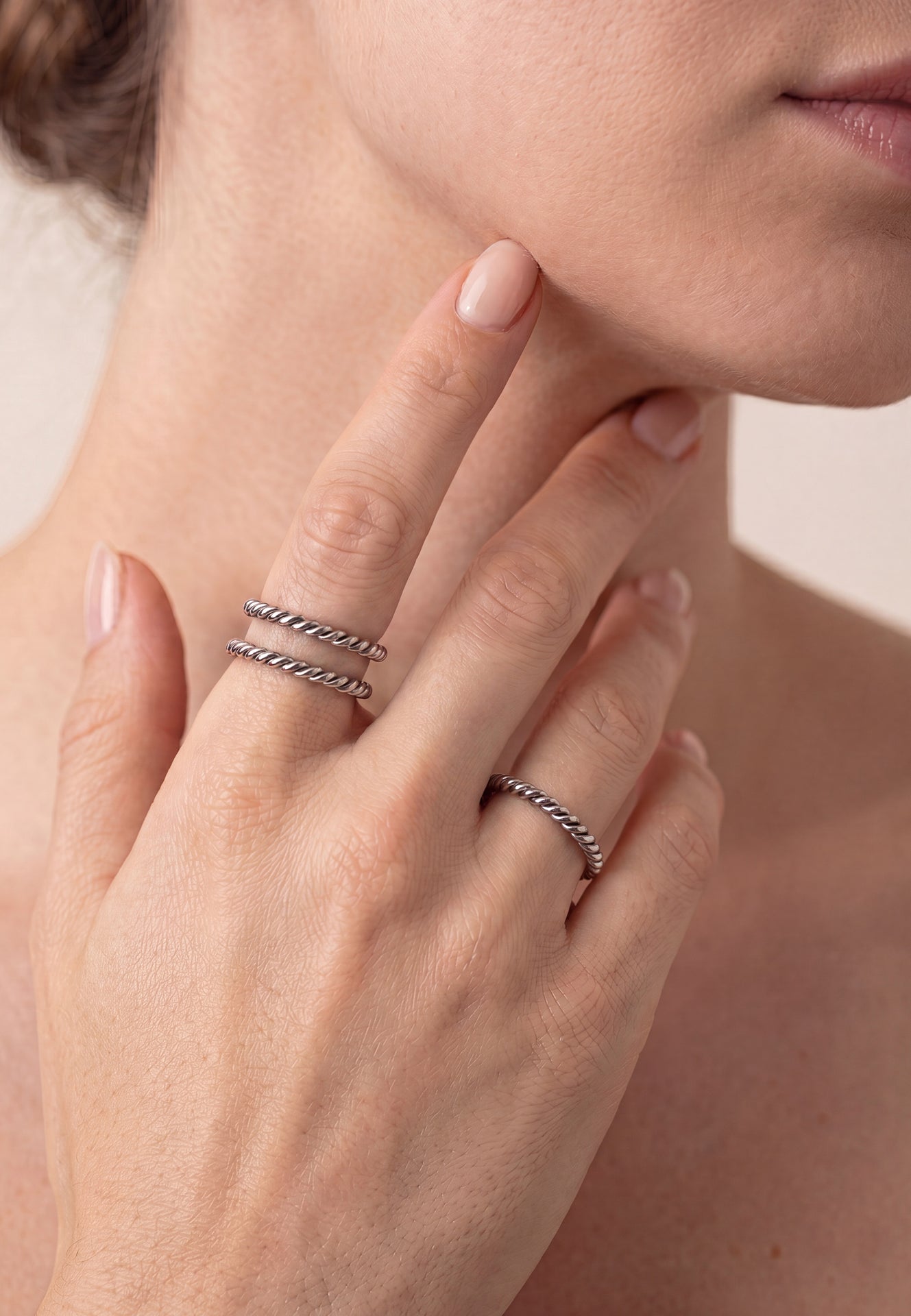 Mare Ring Silver - Set of 3